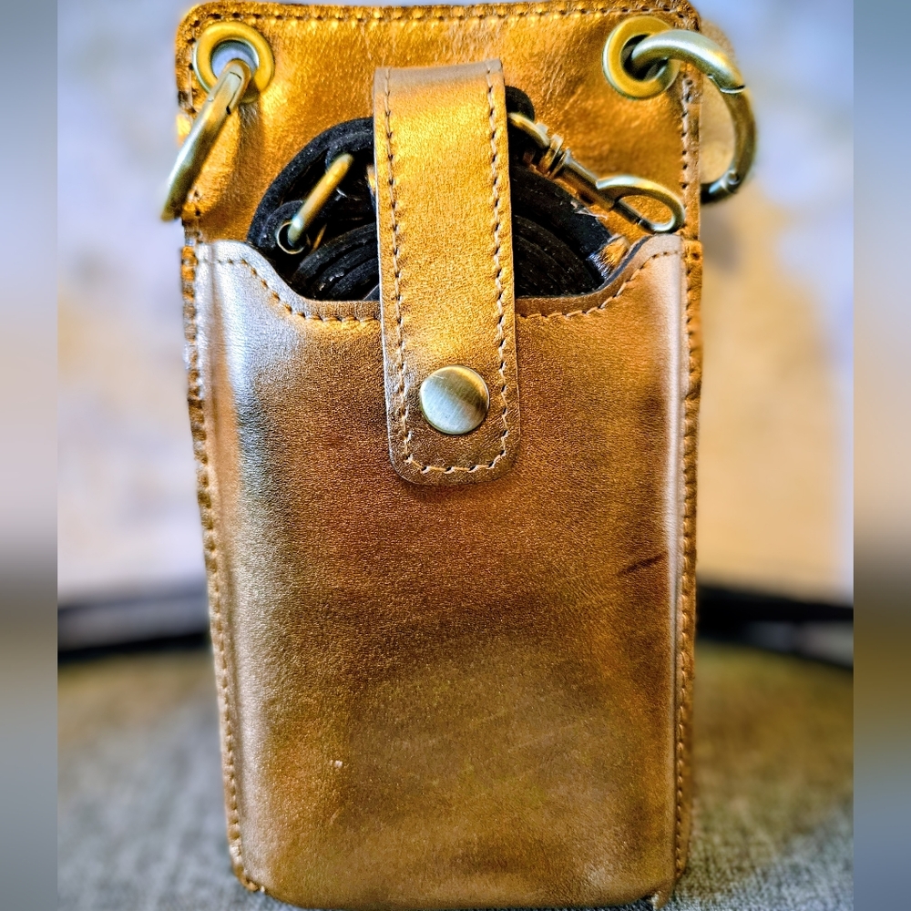 Patricia Nash Metallic Gold Bronze Crossbody Bag